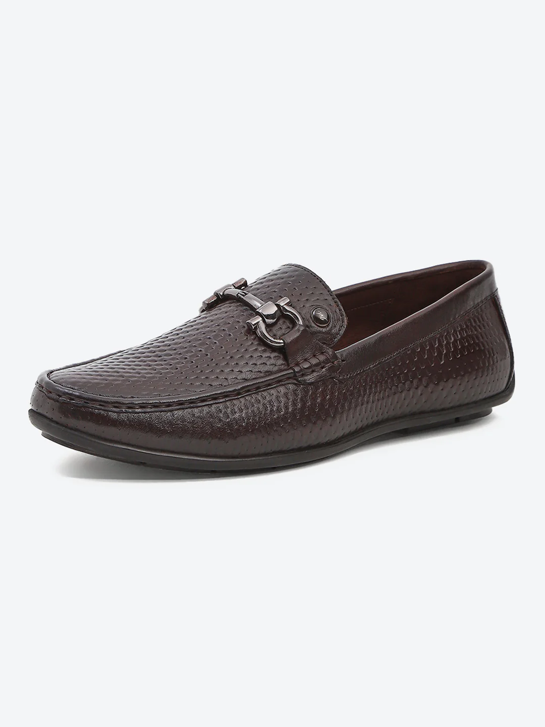 Men Brown Slip on Leather Loafers - Image 3