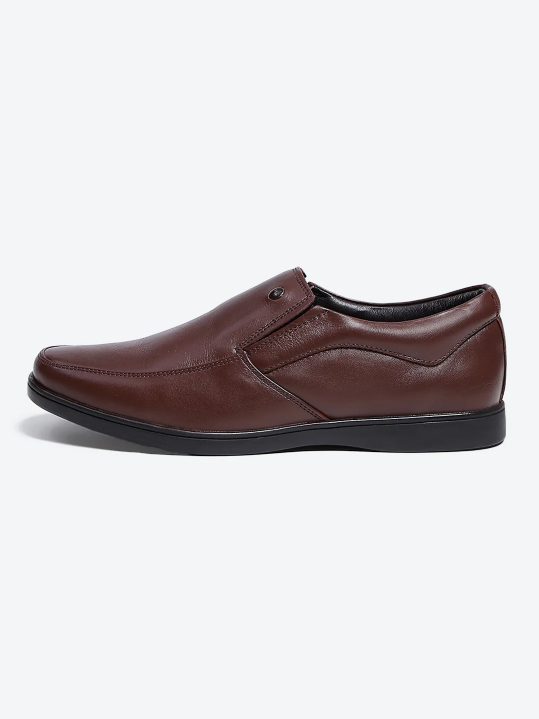 Men Brown Slip on Leather Shoes - Image 4