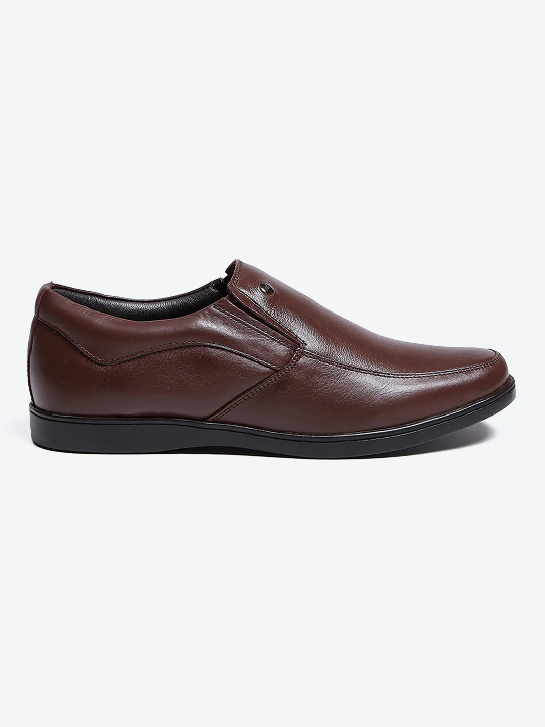 Men Brown Slip on Leather Shoes - Image 5