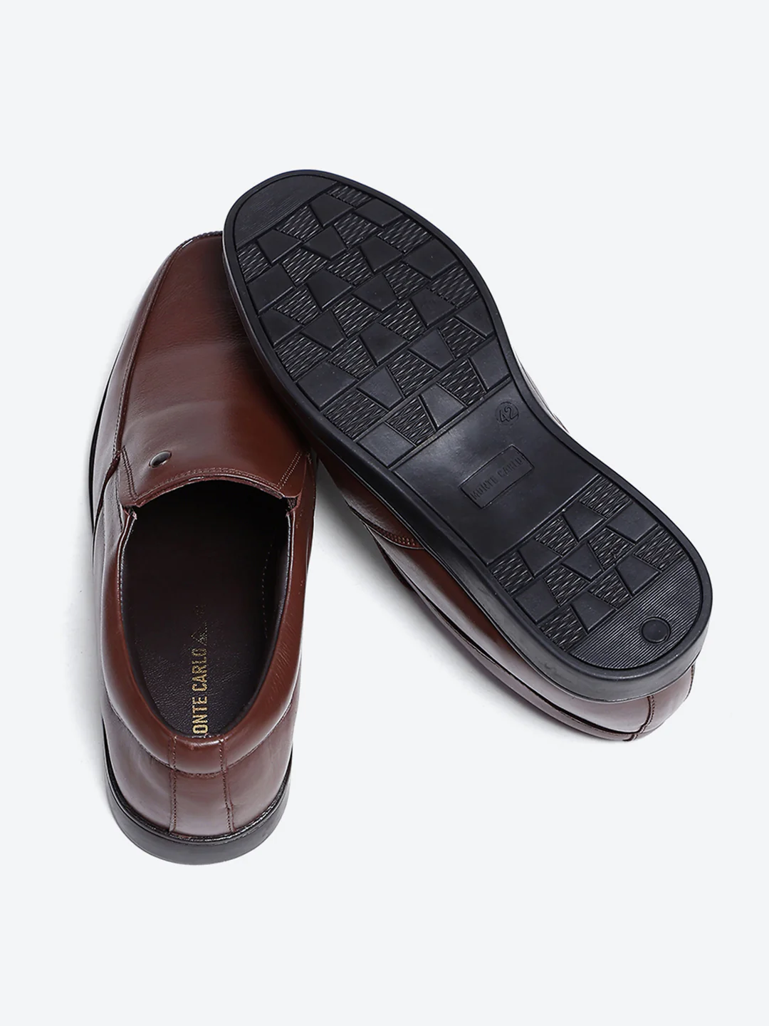 Men Brown Slip on Leather Shoes - Image 6