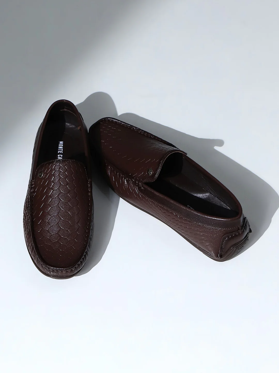 Men Brown Slip on Microfibre Loafers - Image 10