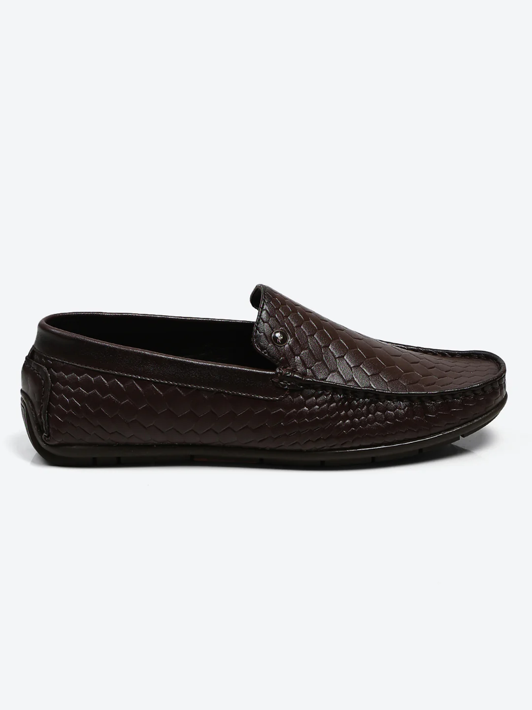 Men Brown Slip on Microfibre Loafers - Image 4