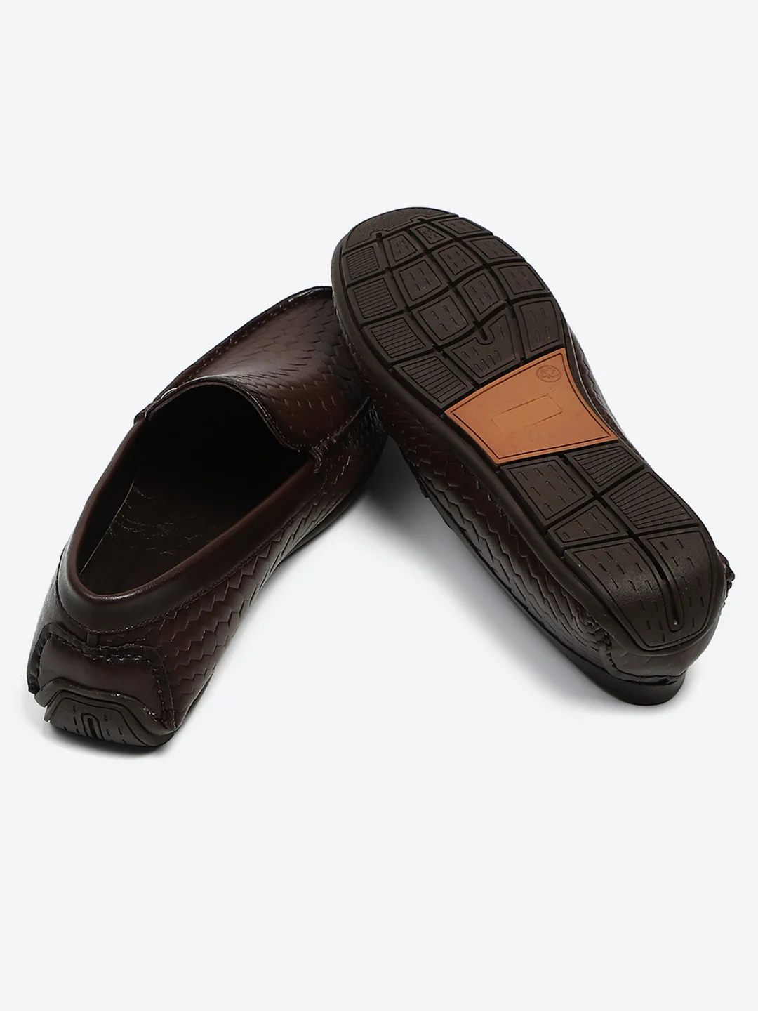 Men Brown Slip on Microfibre Loafers - Image 7