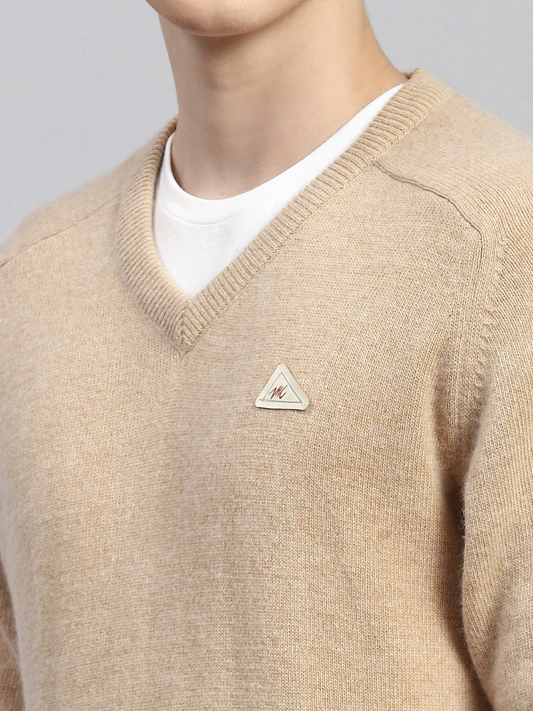 Men Brown Solid Pullover - Image 6