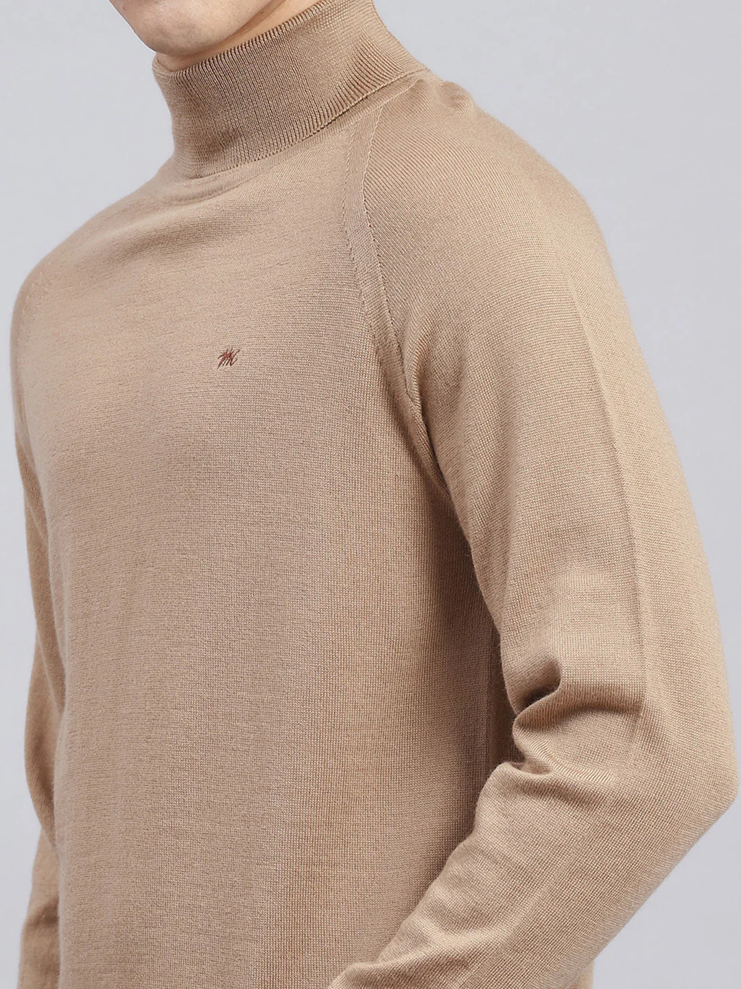 Men Brown Solid Pure wool Pullover - Image 6