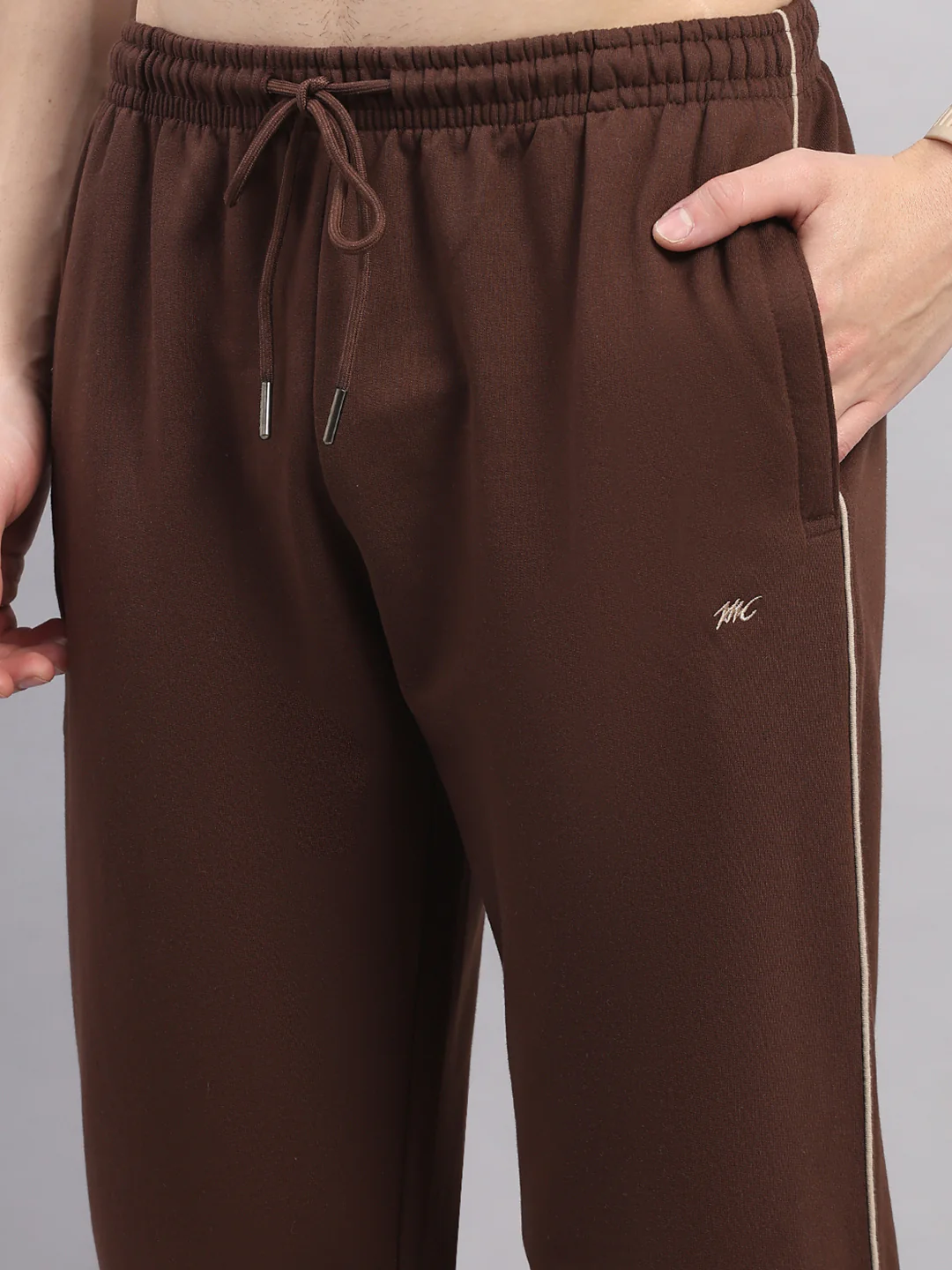 Men Brown Solid Regular Fit Winter Lower - Image 6