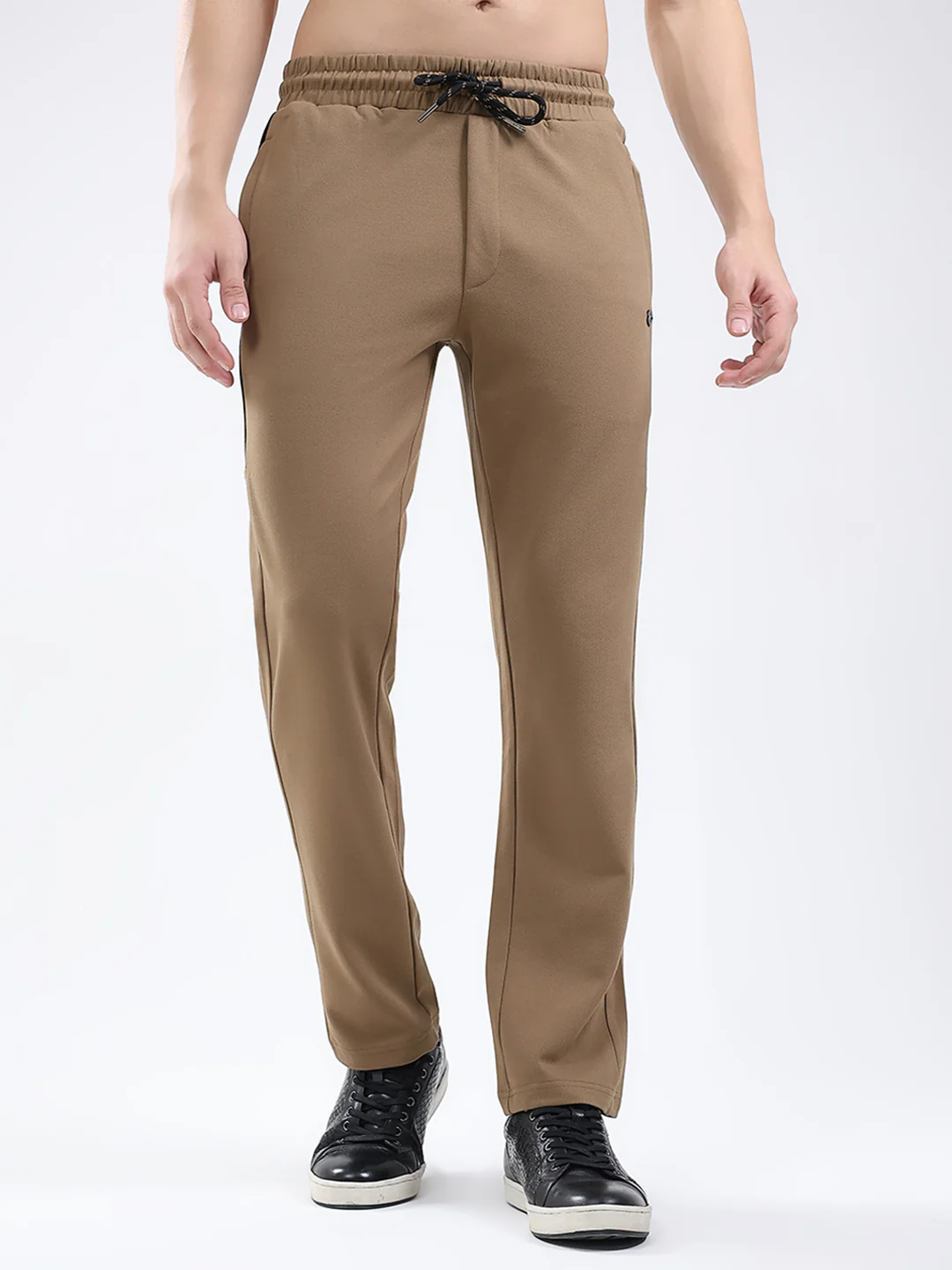 Men Brown Solid Regular Fit Winter Lower