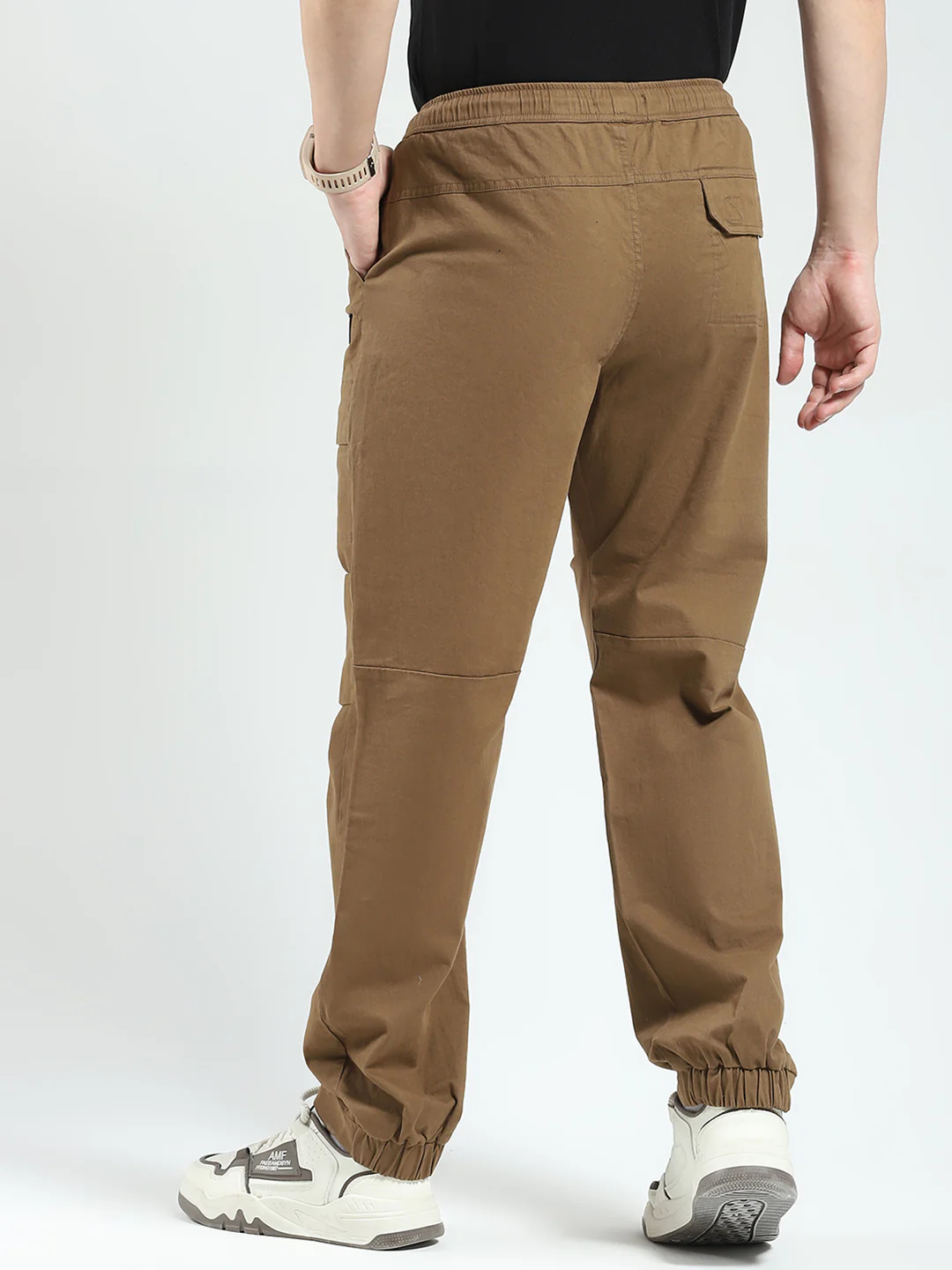 Rock.it Men Brown Solid Straight Fit Cargo - Image 5