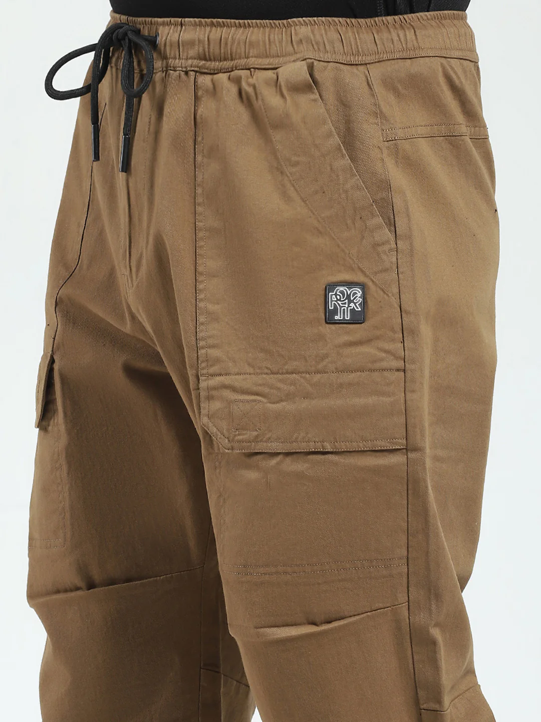 Rock.it Men Brown Solid Straight Fit Cargo - Image 6