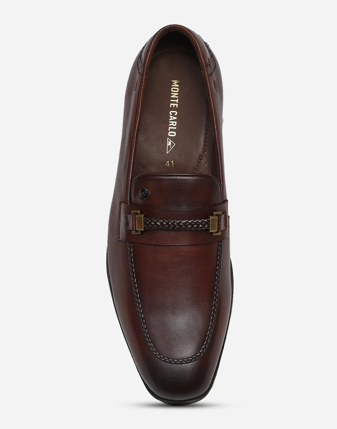 Men Burgundy Slip on Genuine Leather Loafers - Image 6