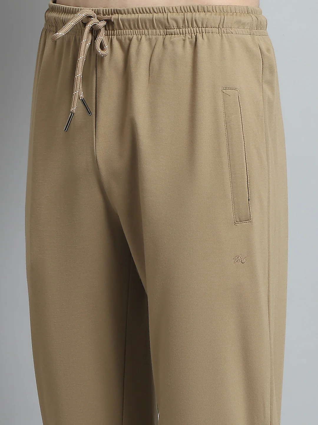 Men Camel Brown Printed Collar Half Sleeve Lower Set - Image 9