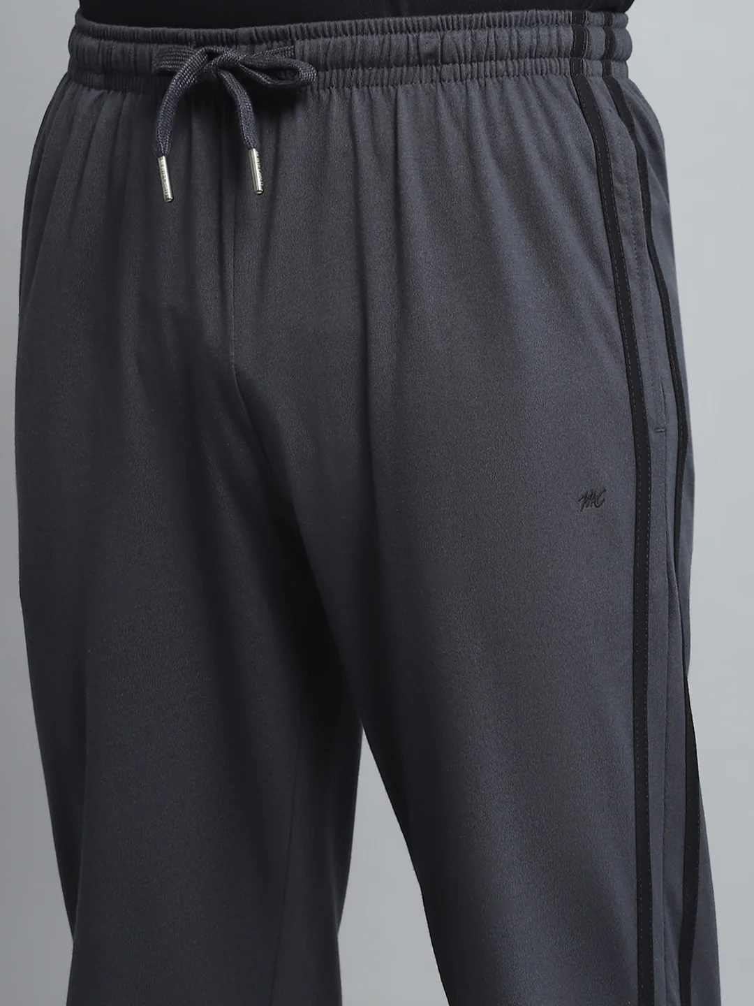 Men Charcoal Solid Regular Fit Lower - Image 6
