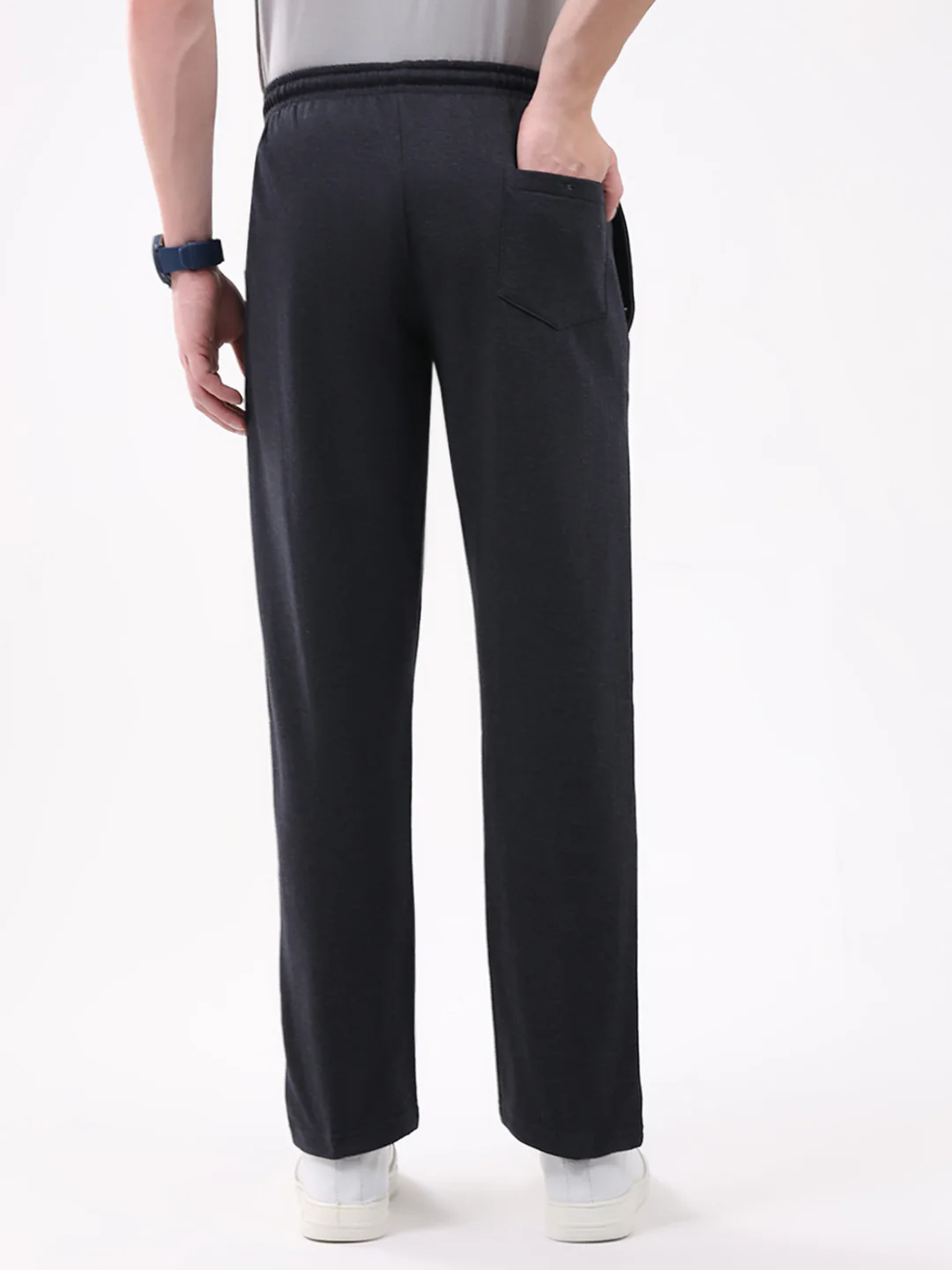 Men Charcoal Solid Regular Fit Winter Lower - Image 5