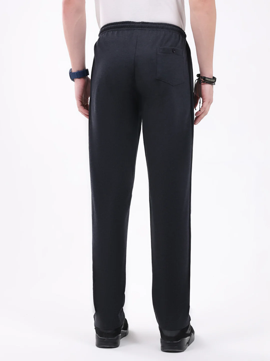 Men Charcoal Solid Regular Fit Winter Lower - Image 5