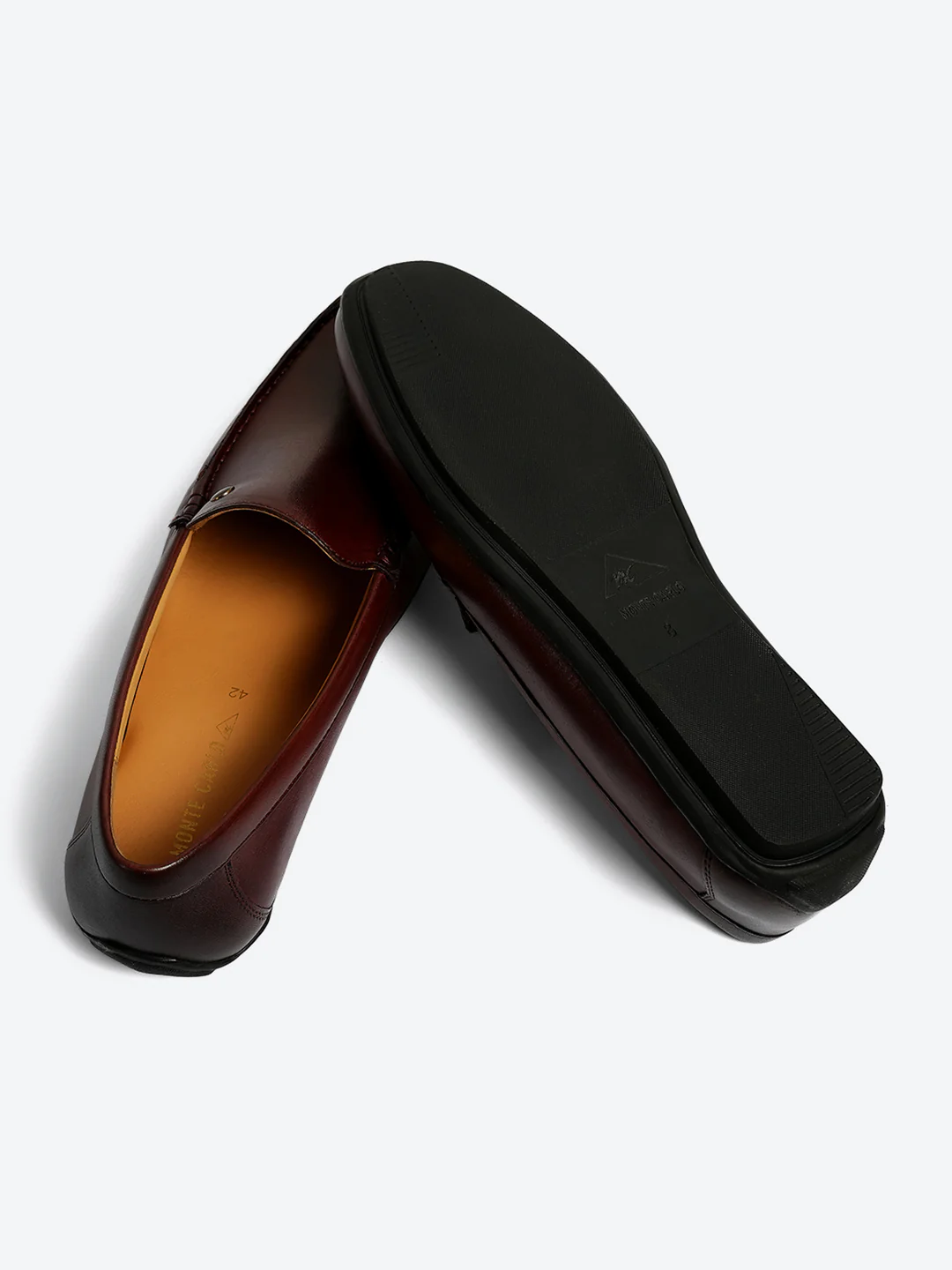 Men Cherry Slip on Genuine Leather Loafers - Image 8