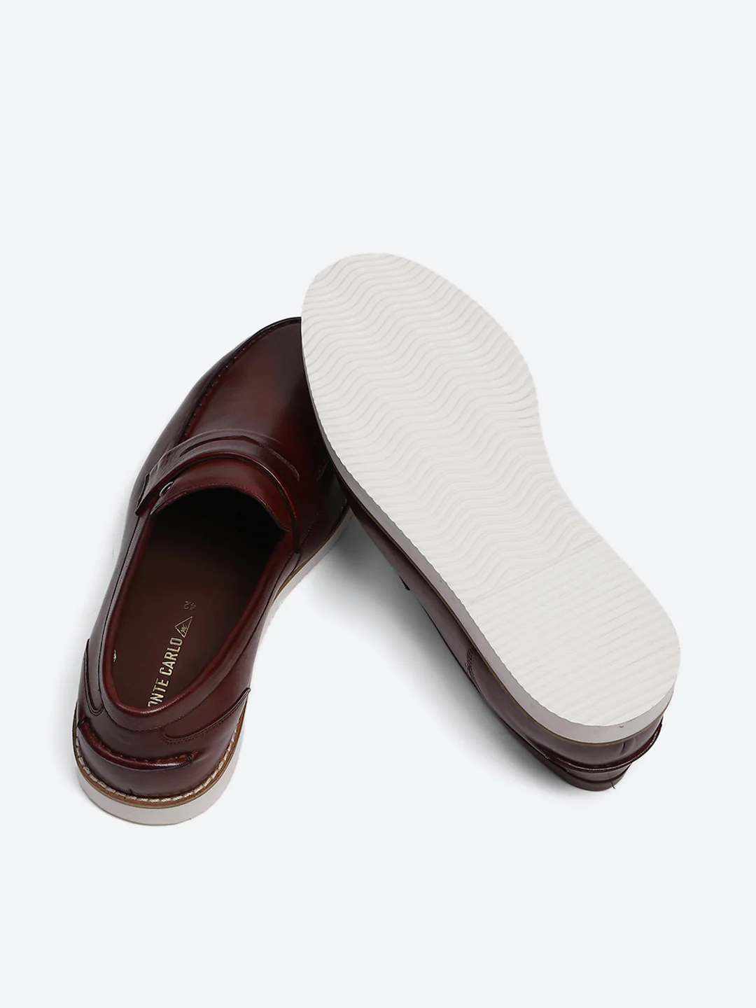 Men Cherry Slip on Genuine Leather Penny Loafers - Image 8