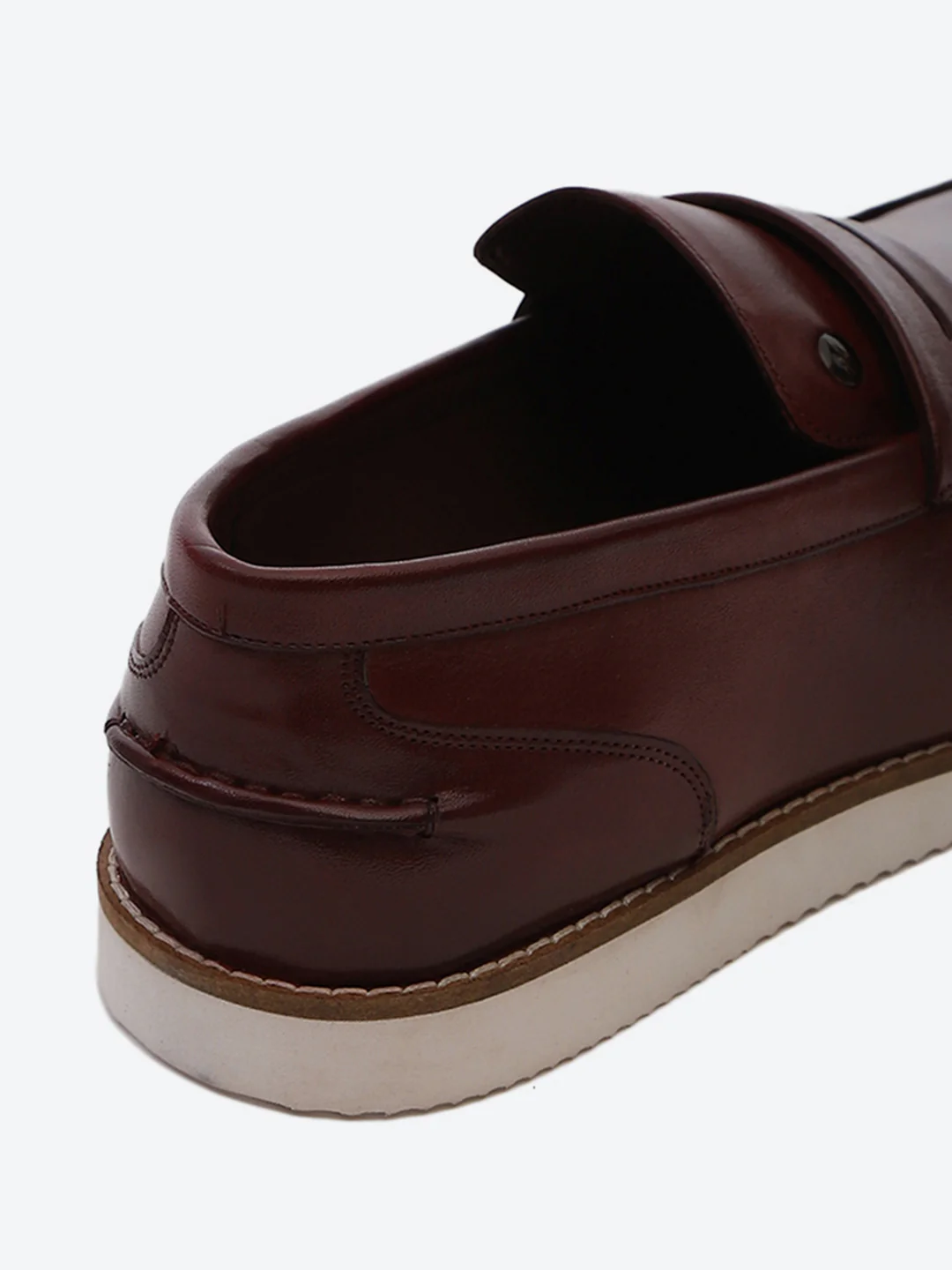 Men Cherry Slip on Genuine Leather Penny Loafers - Image 9