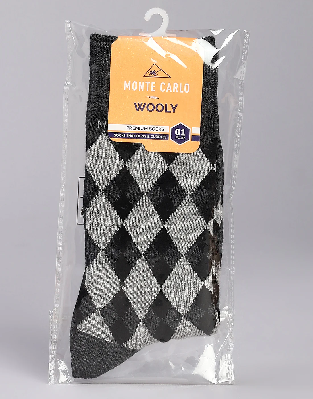 Men Cotton Blend Self Design Calf Length Socks (1 Pair) - Image 5