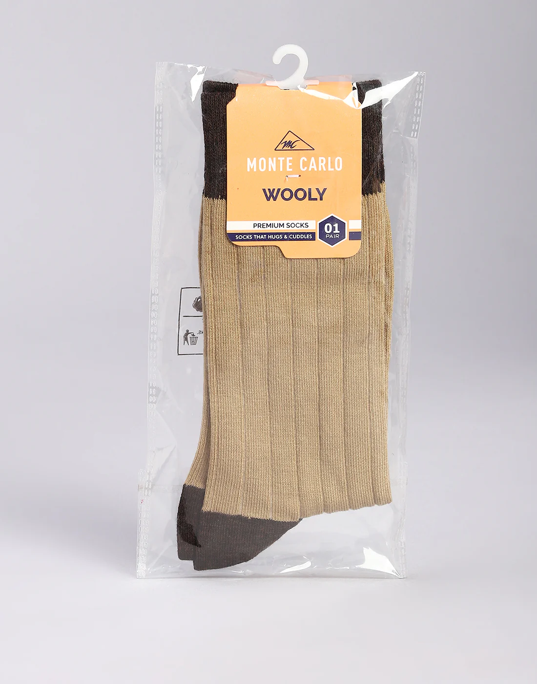 Men Cotton Blend Self Design Calf Length Socks (1 Pair) - Image 5