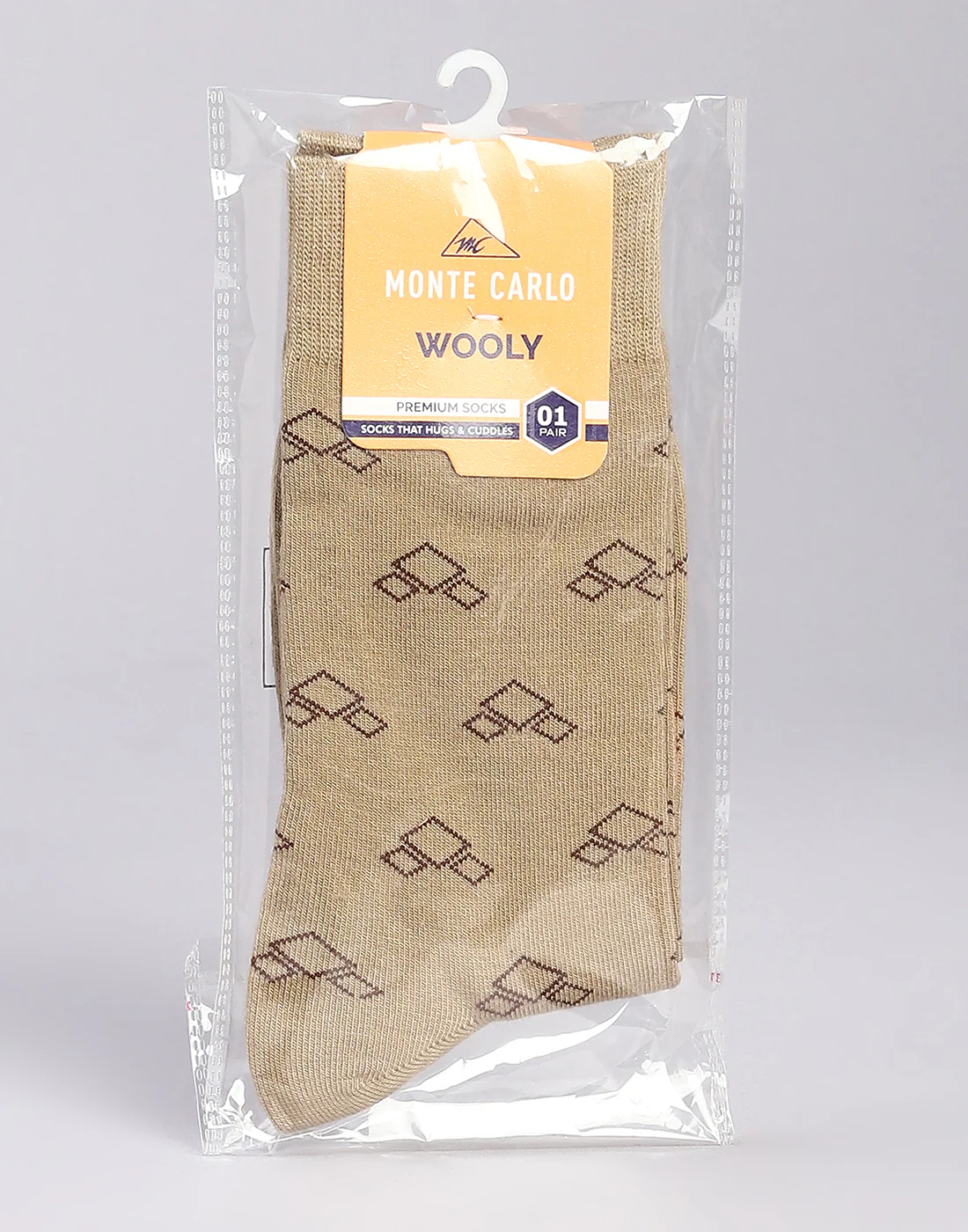 Men Cotton Blend Self Design Calf Length Socks (1 Pair) - Image 5