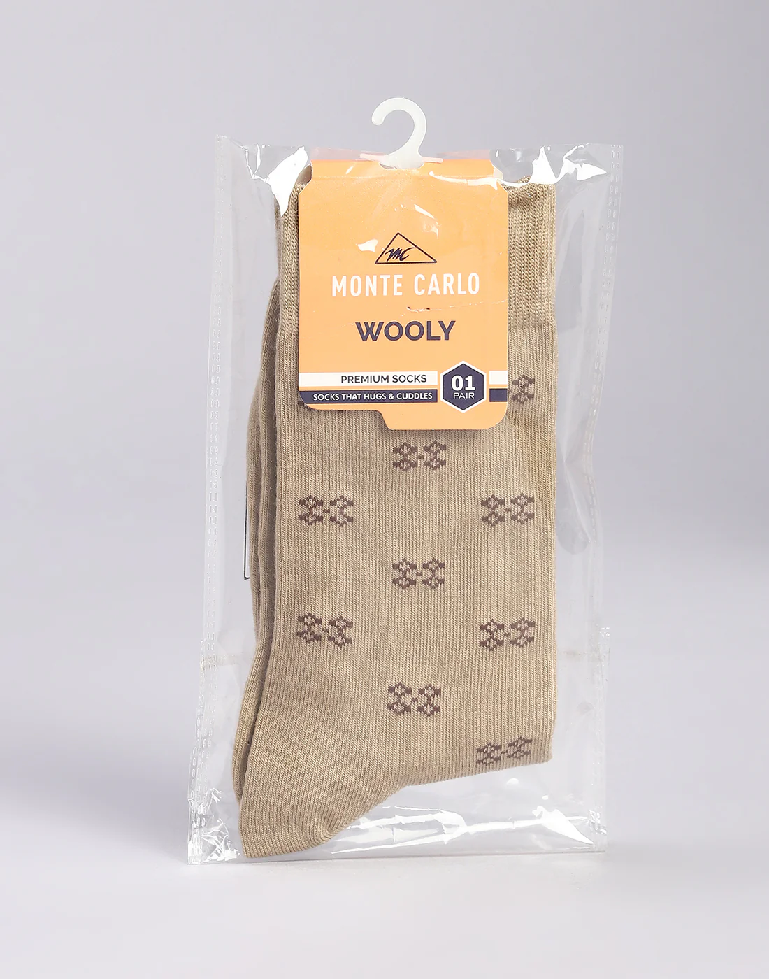 Men Cotton Blend Self Design Calf Length Socks (1 Pair) - Image 5