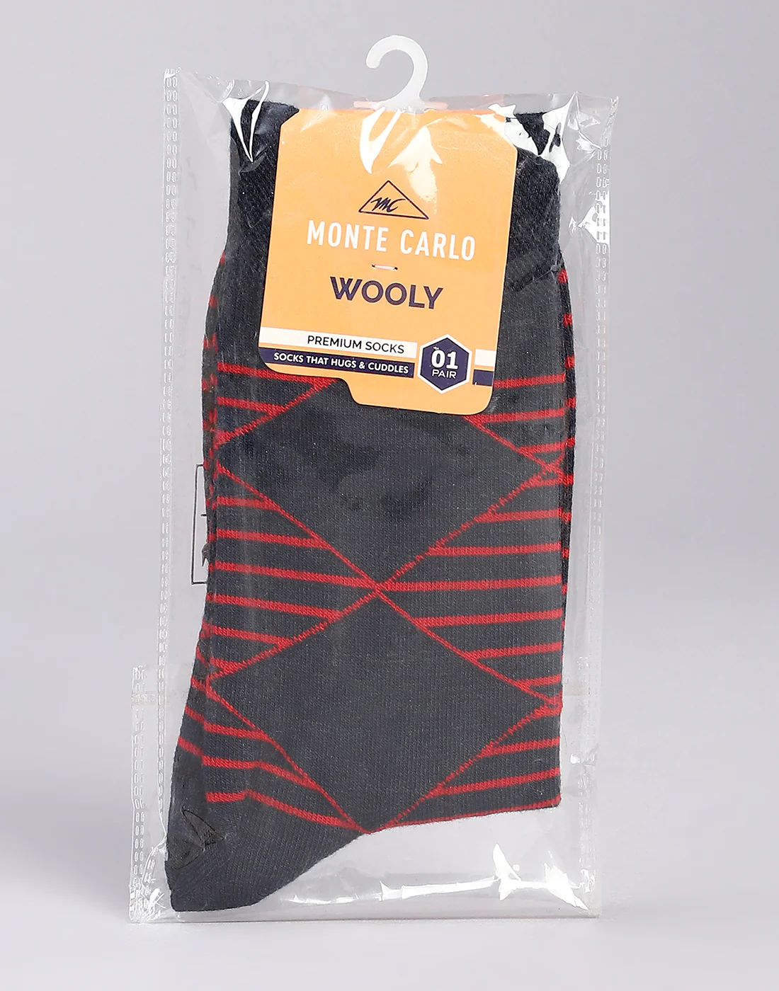 Men Cotton Blend Self Design Calf Length Socks (1 Pair) - Image 5