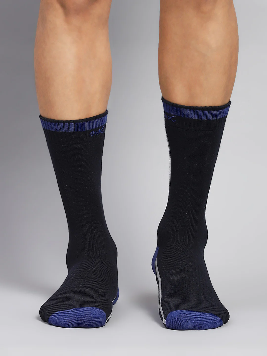 Men Cotton Blend Self Design Calf Length Socks (Pack of 3) - Image 10