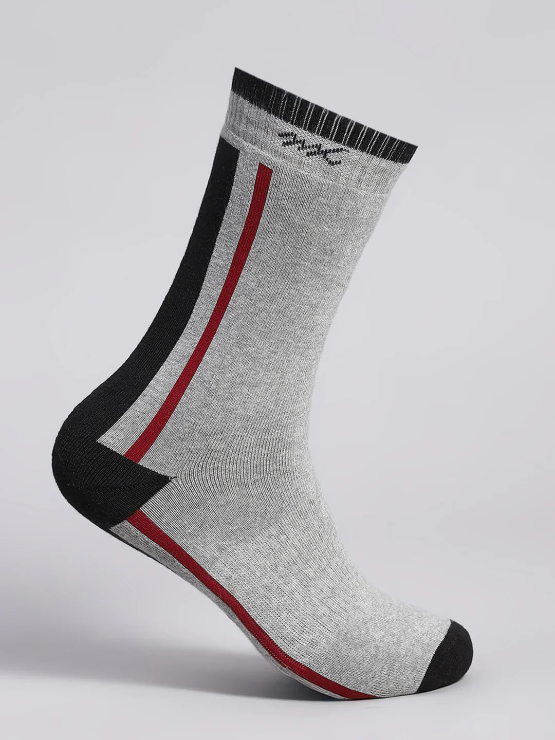 Men Cotton Blend Self Design Calf Length Socks (Pack of 3) - Image 8