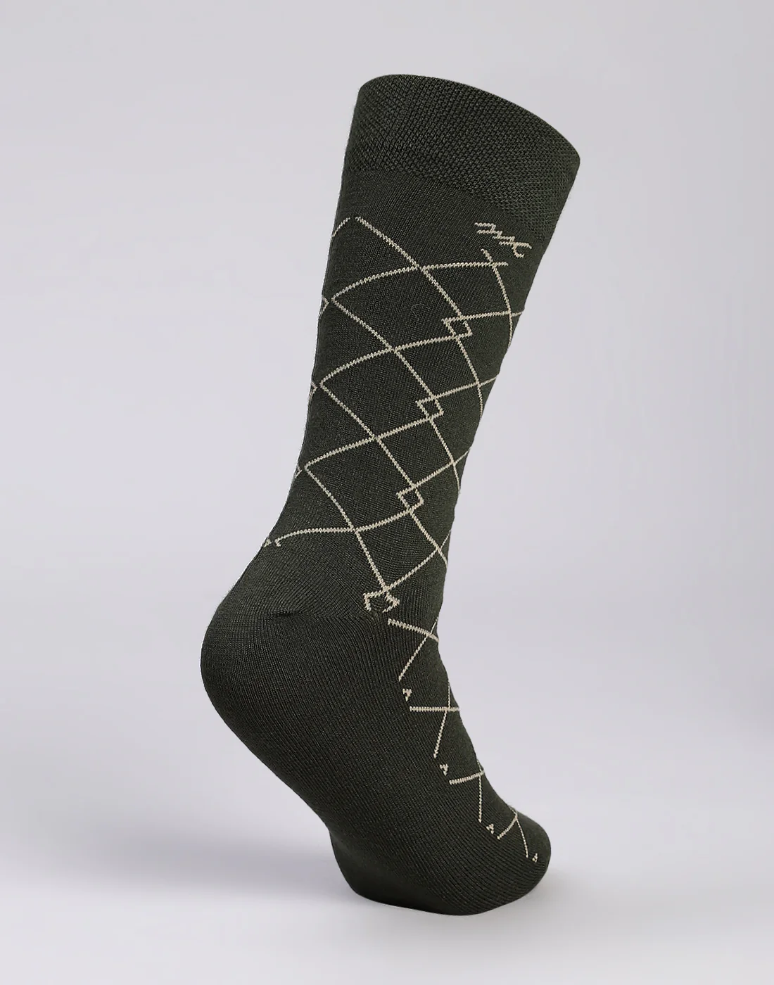 Men Cotton Blend Solid Calf Length Socks (1 Pair) - Image 4