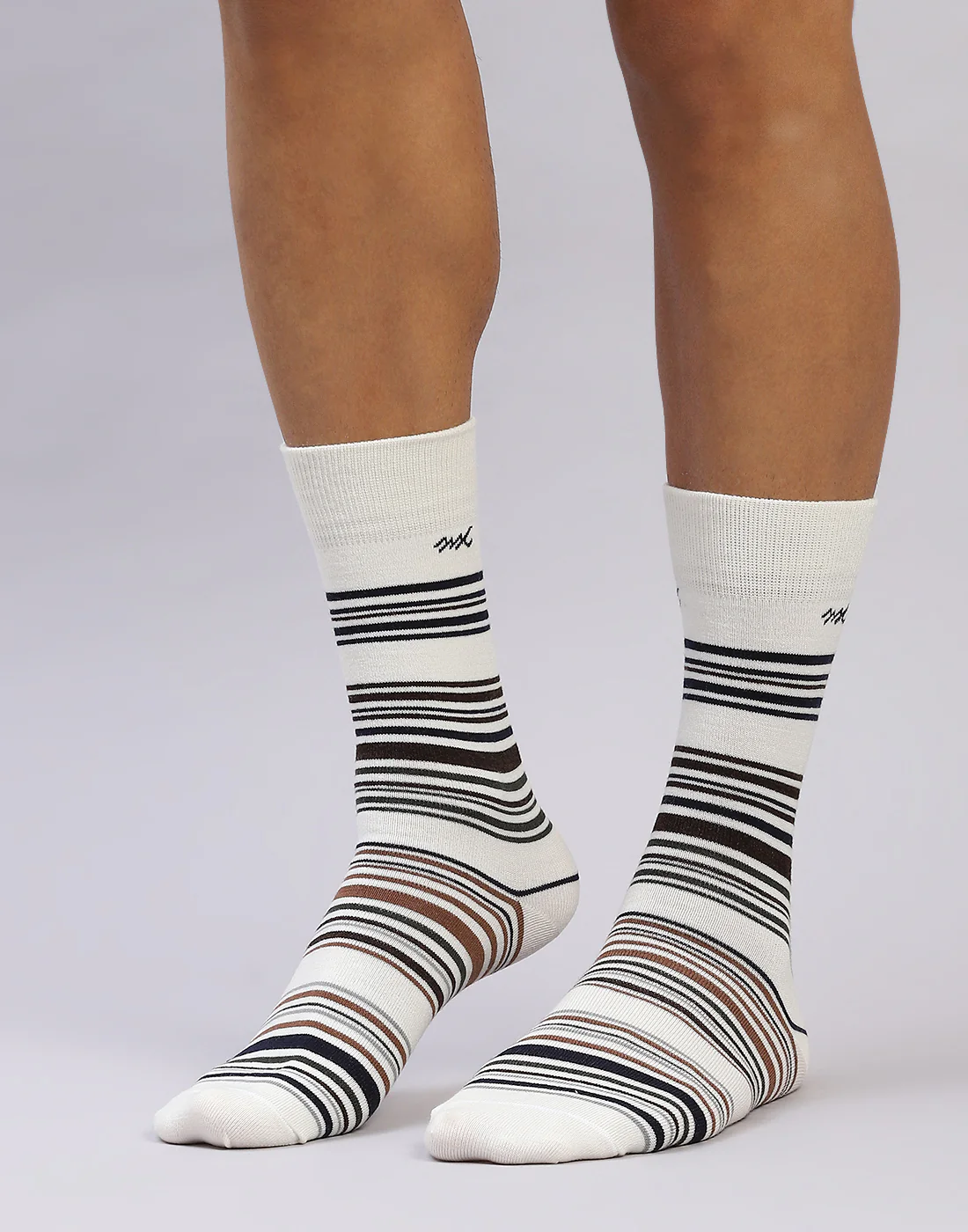 Men Cotton Blend Solid Calf Length Socks (1 Pair) - Image 2