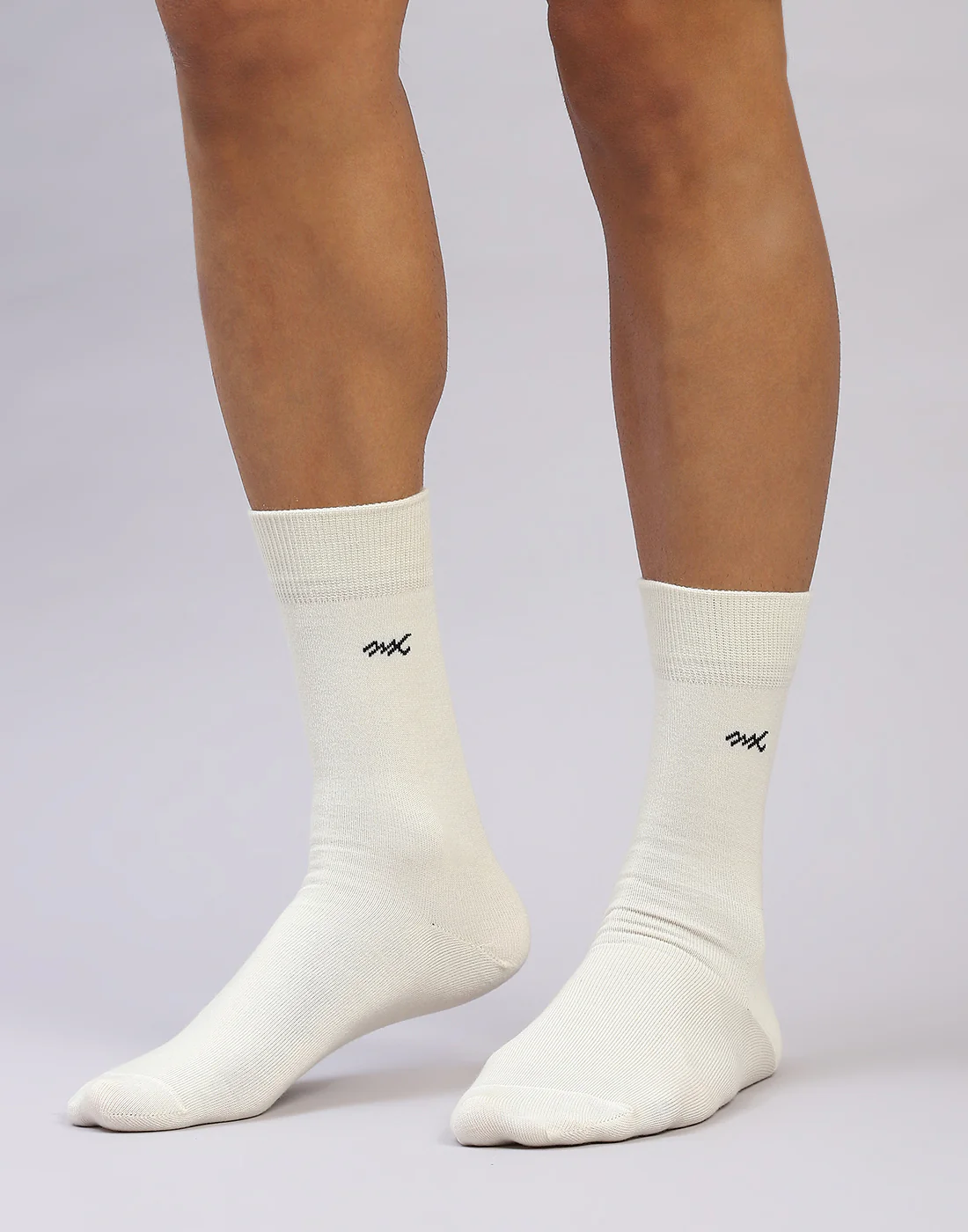 Men Cotton Blend Solid Calf Length Socks (1 Pair) - Image 2
