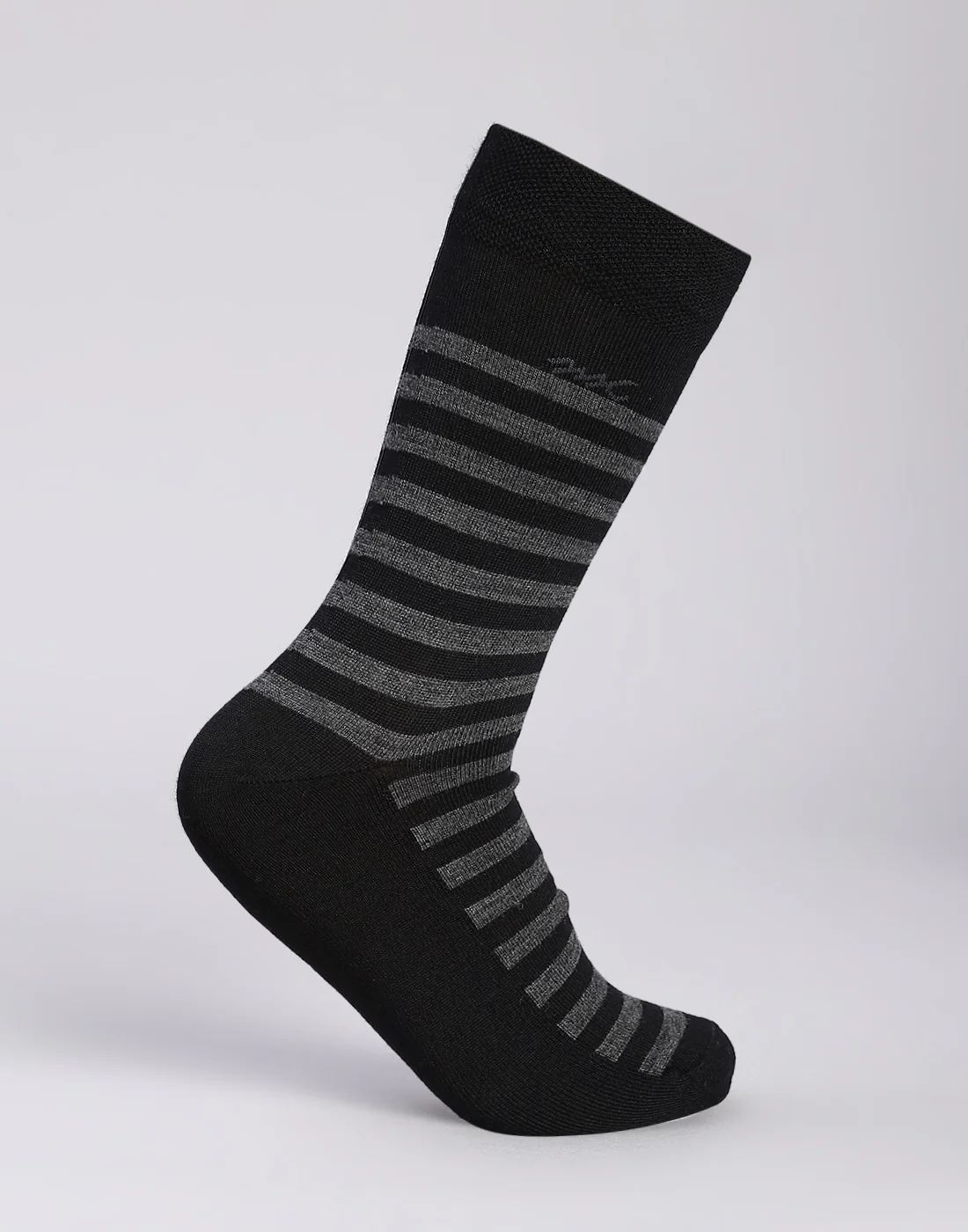 Men Cotton Blend Solid Calf Length Socks (1 Pair) - Image 3