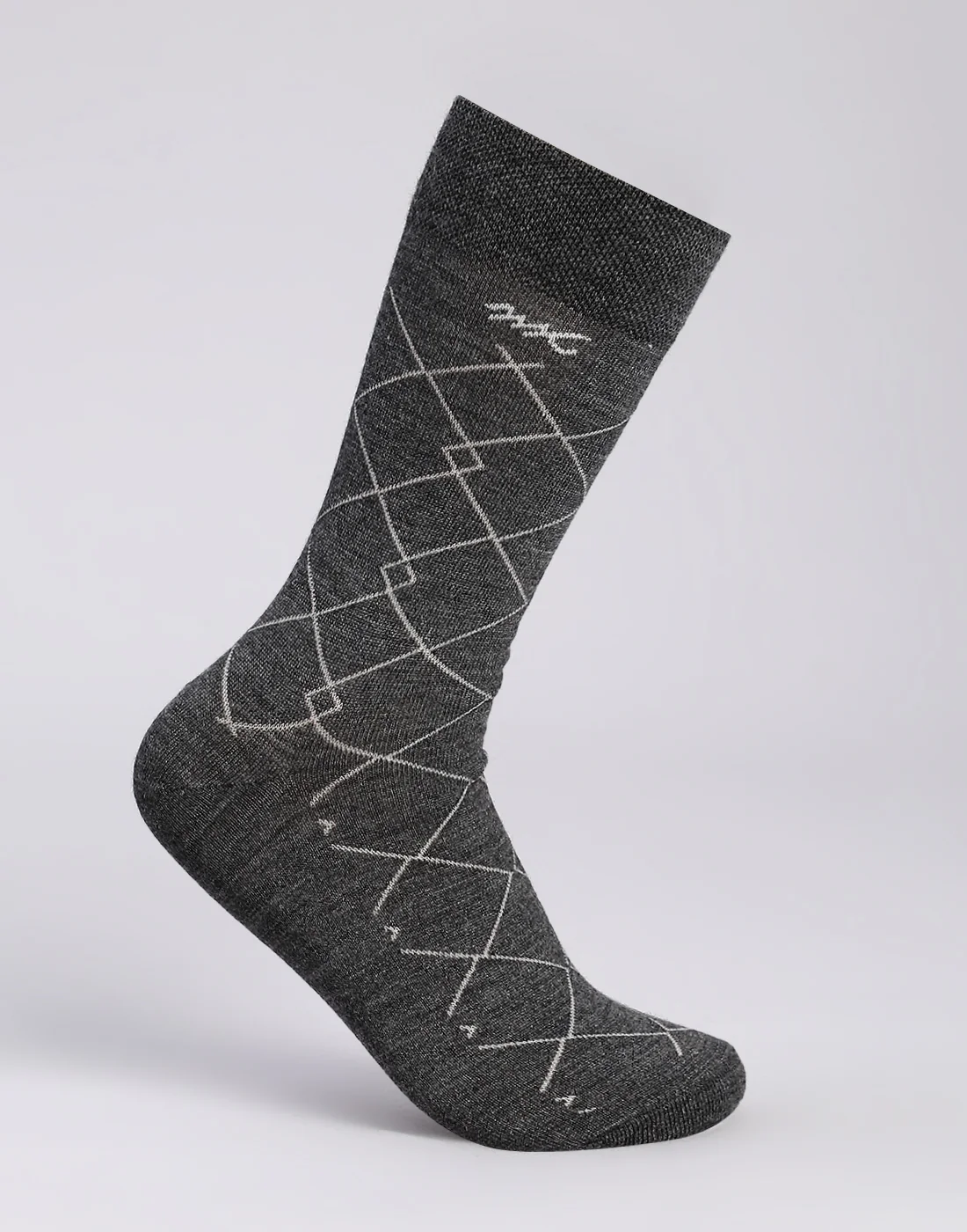 Men Cotton Blend Solid Calf Length Socks (1 Pair) - Image 3