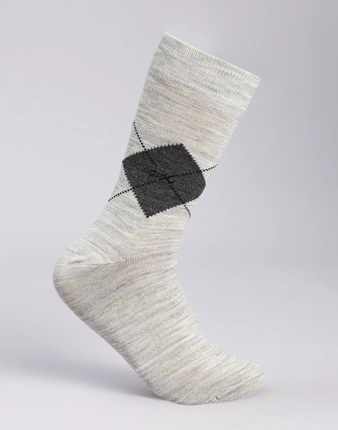 Men Cotton Blend Solid Calf Length Socks (1 Pair) - Image 3