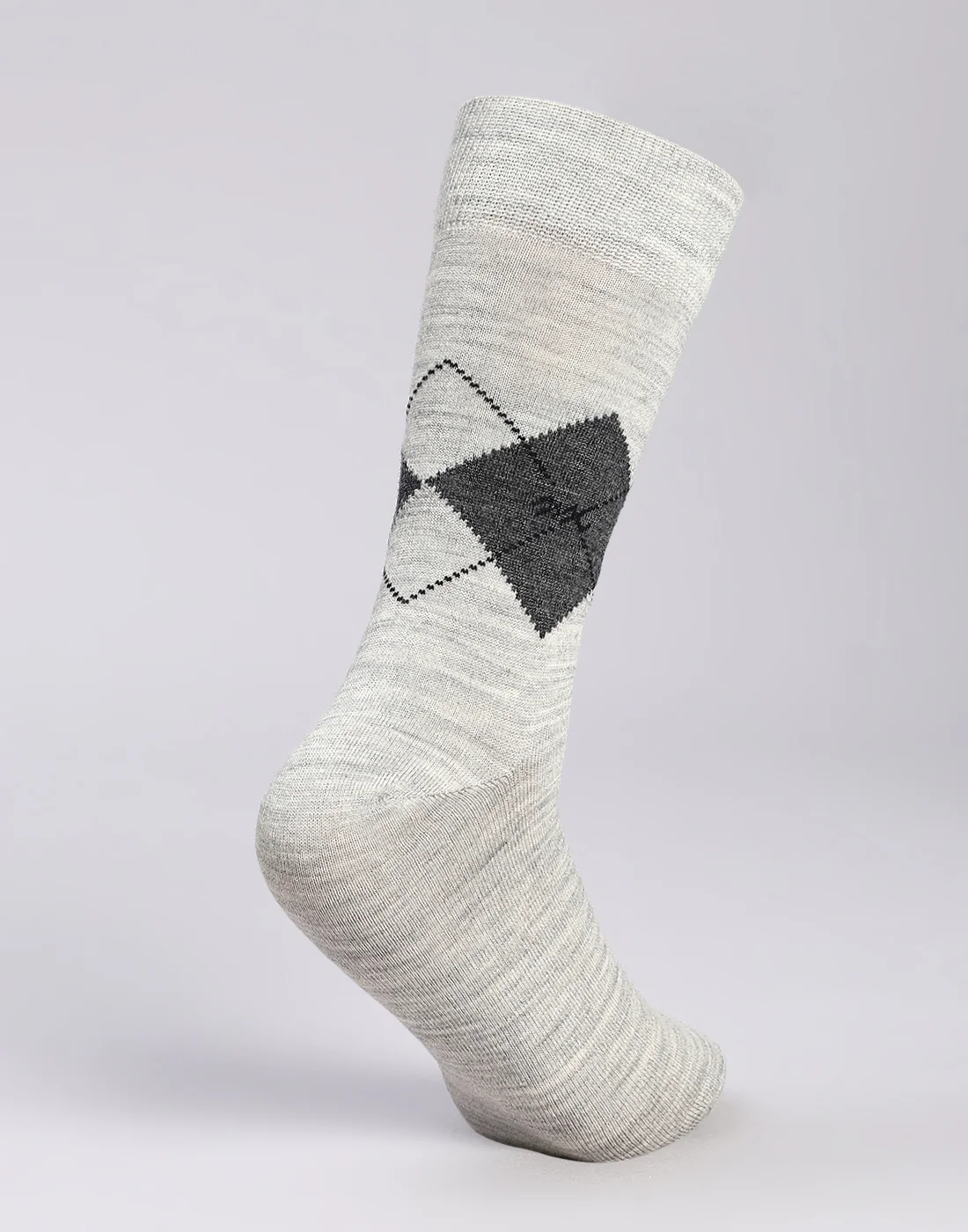Men Cotton Blend Solid Calf Length Socks (1 Pair) - Image 4
