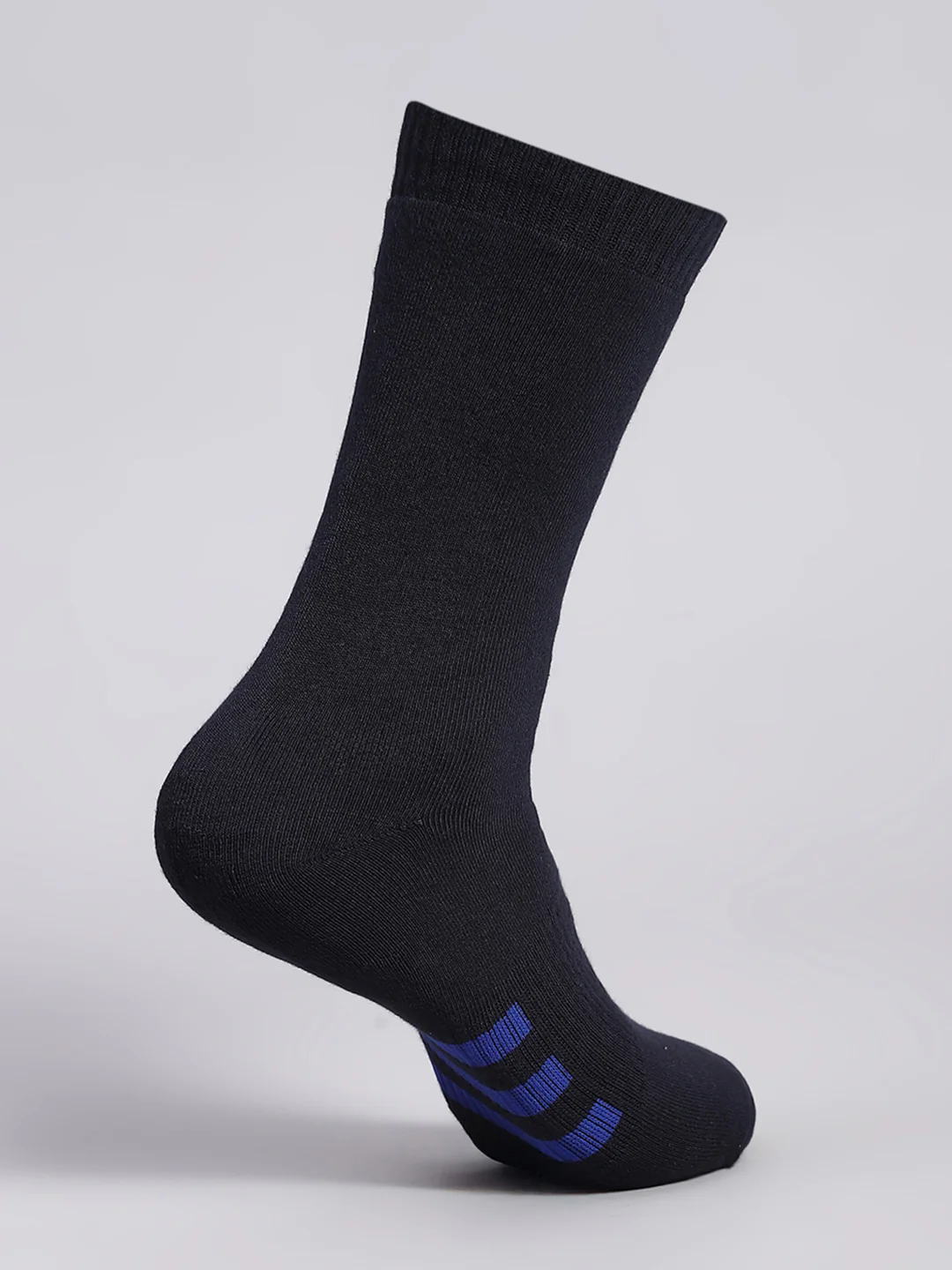 Men Cotton Blend Solid Calf Length Socks (Pack of 3) - Image 13