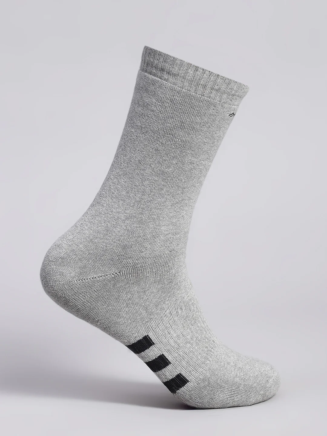 Men Cotton Blend Solid Calf Length Socks (Pack of 3) - Image 4