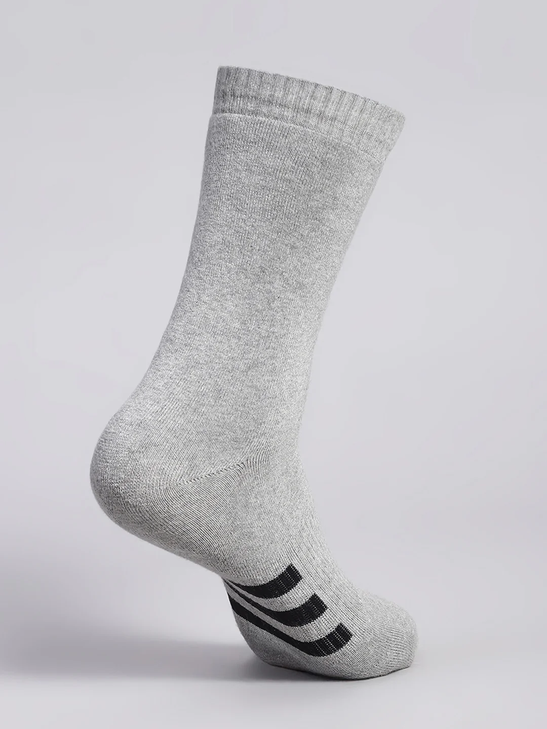 Men Cotton Blend Solid Calf Length Socks (Pack of 3) - Image 5