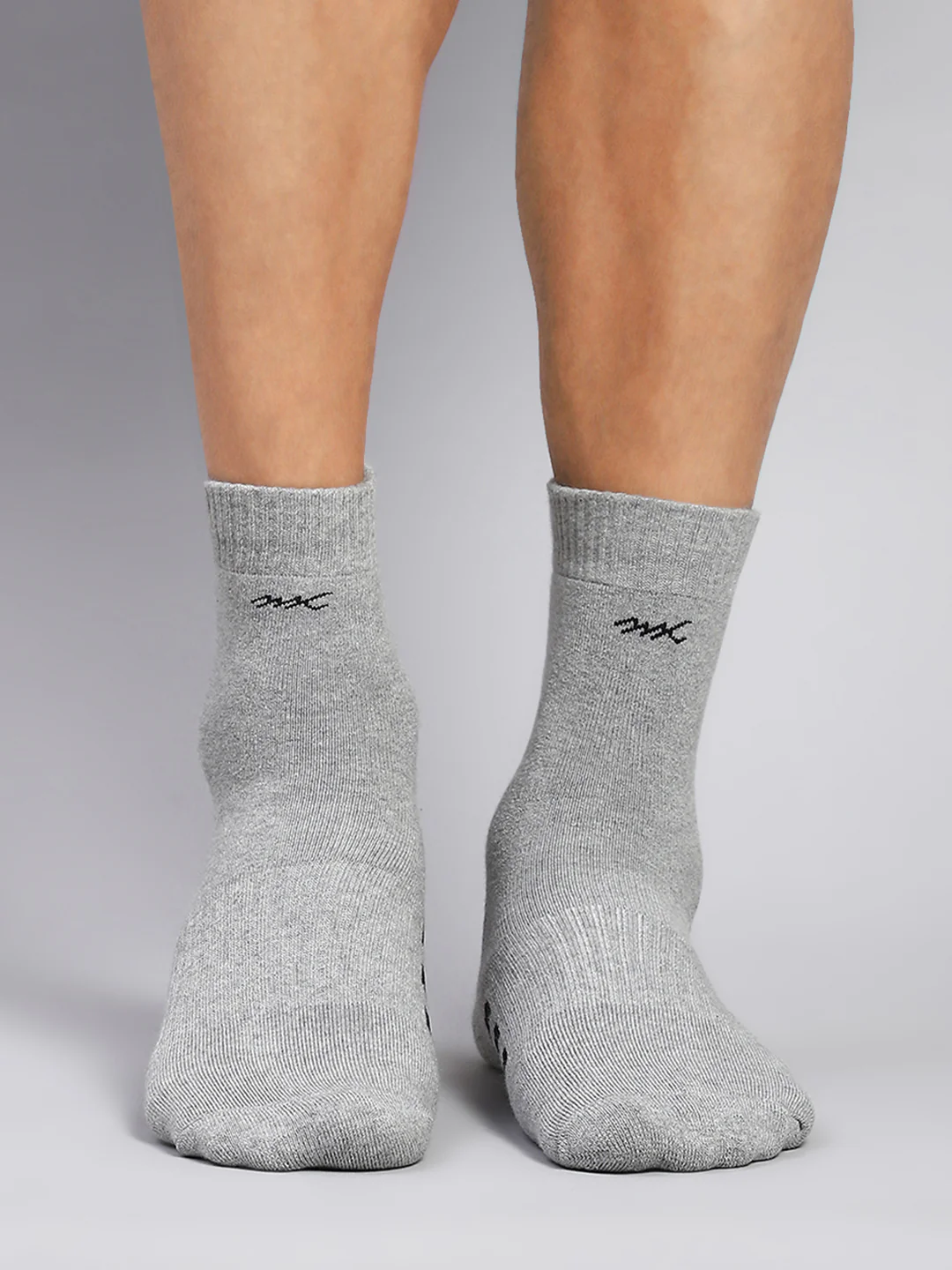 Men Cotton Blend Solid Calf Length Socks (Pack of 3) - Image 6