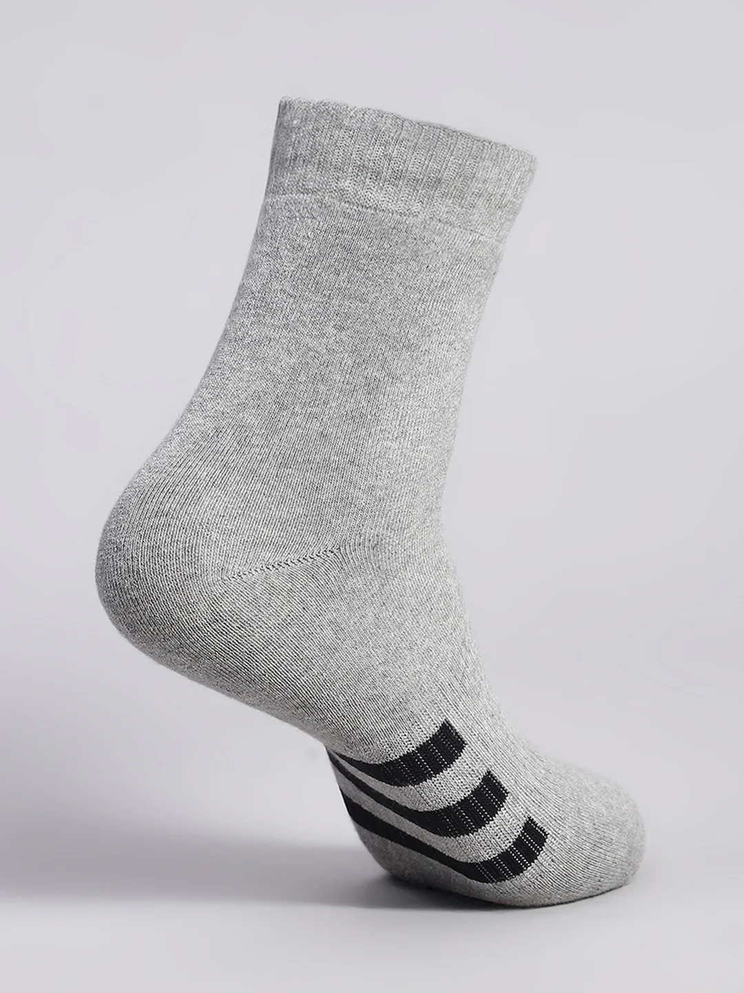 Men Cotton Blend Solid Calf Length Socks (Pack of 3) - Image 9