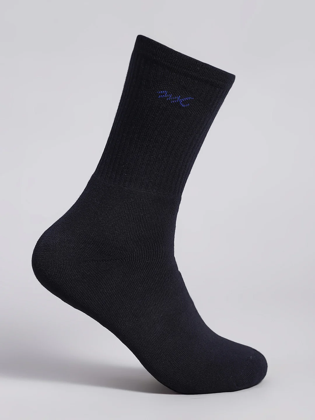 Men Cotton Blend Solid Calf Length Socks (Pack of 3) - Image 8