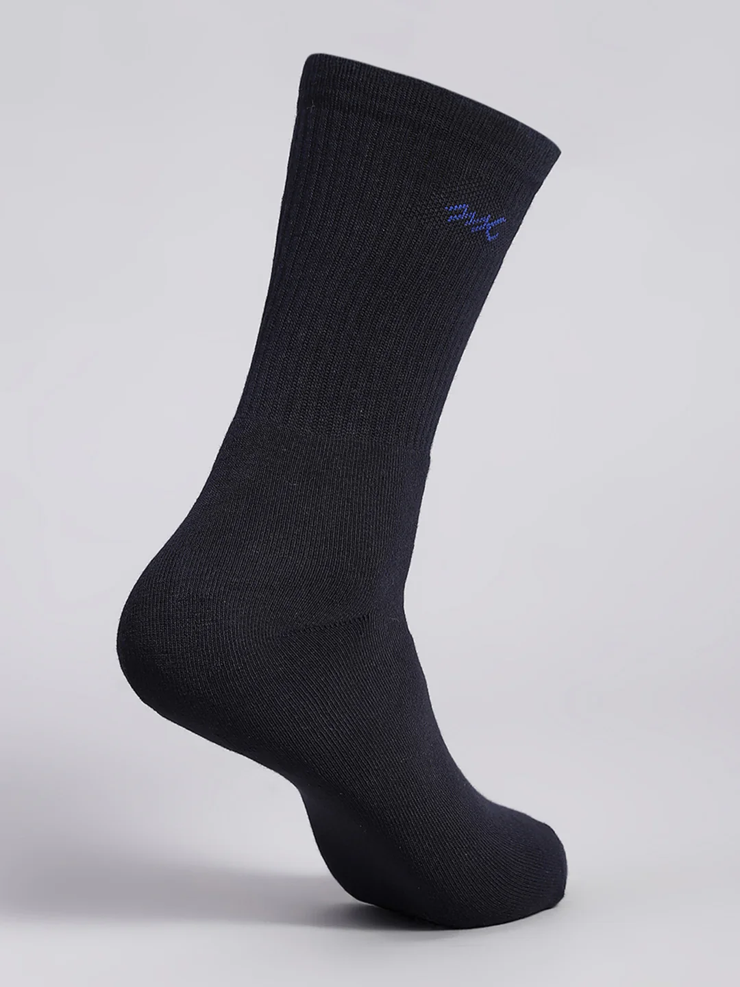 Men Cotton Blend Solid Calf Length Socks (Pack of 3) - Image 9