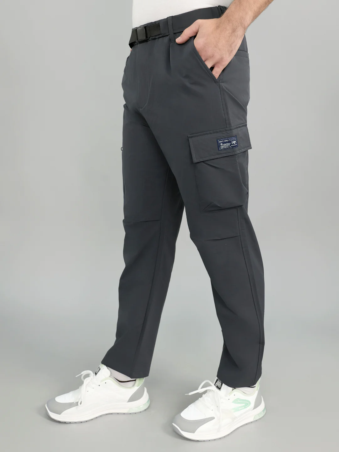 Men Dark Green Solid Regular Fit Lower - Image 2
