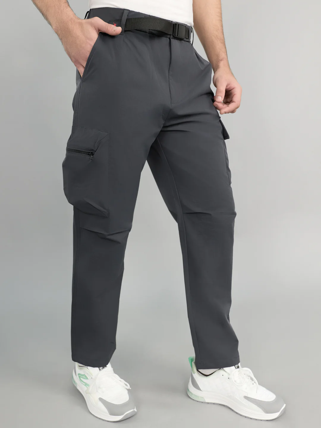 Men Dark Green Solid Regular Fit Lower - Image 3
