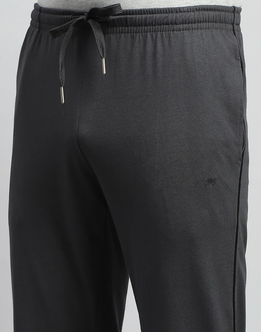 Men Dark Grey Solid Regular Fit Lower - Image 6