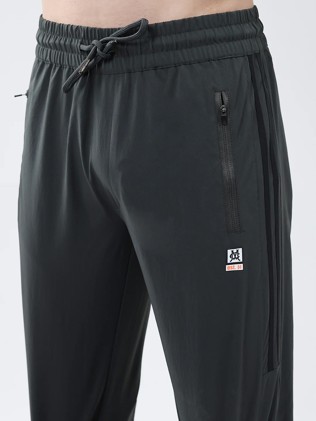 Men Dark Grey Solid Regular Fit Winter Lower - Image 6