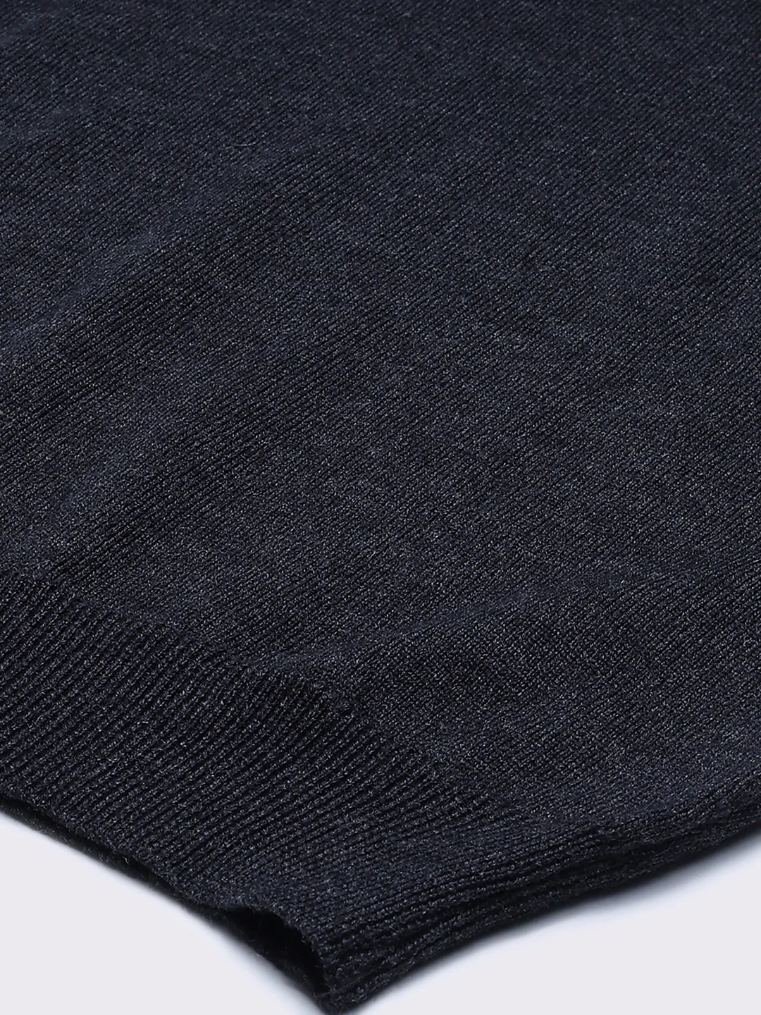 Men Dark Grey Solid V Neck Sleeveless Sweater - Image 8