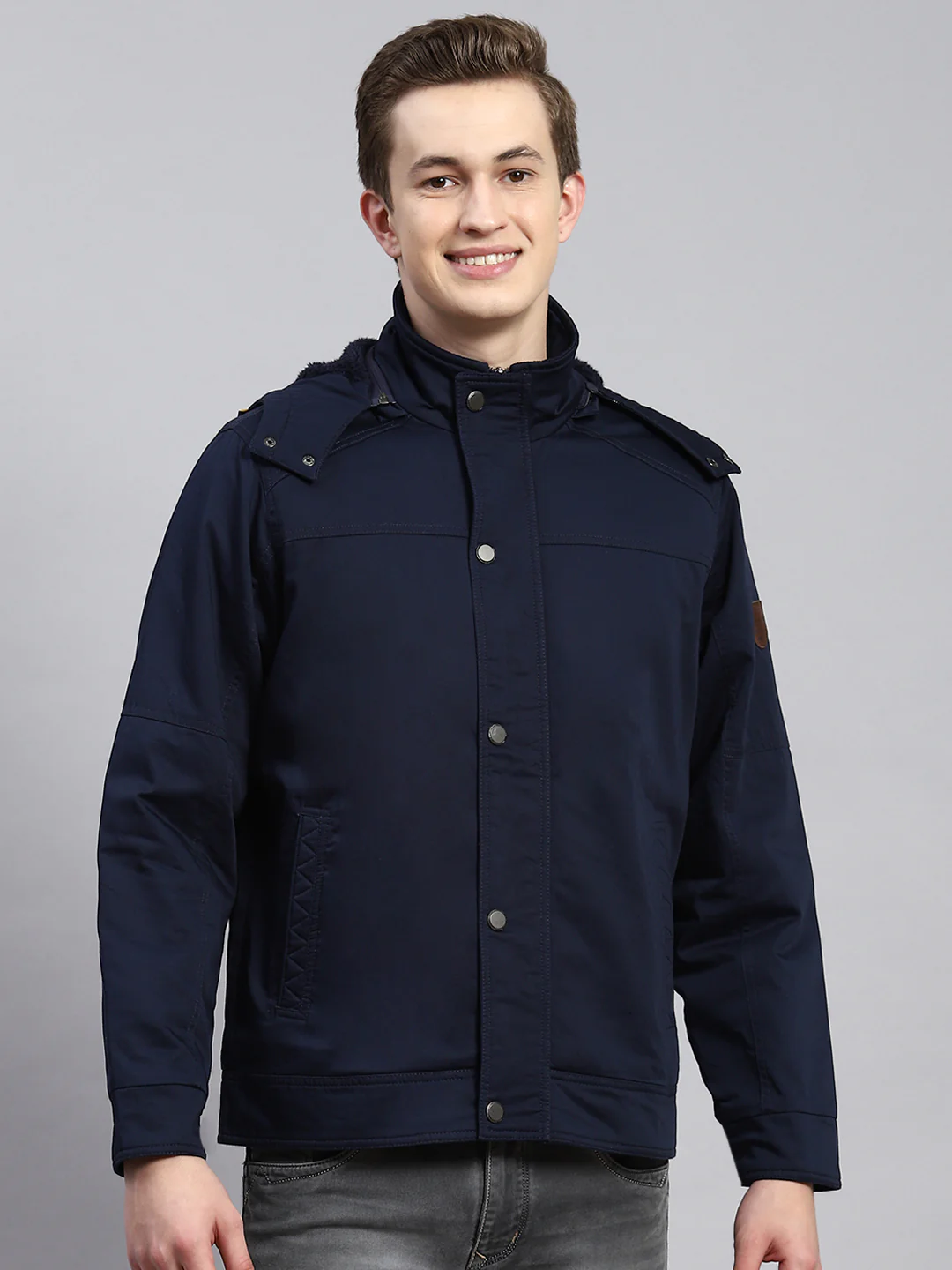 Men Denim Plain Jacket - Image 2