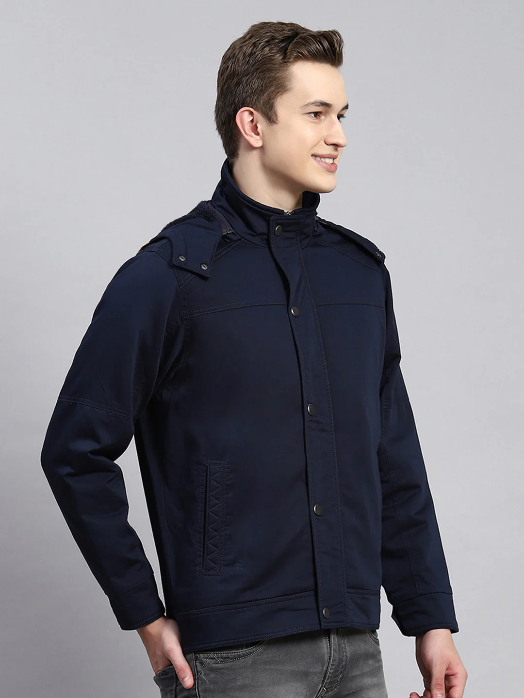 Men Denim Plain Jacket - Image 3