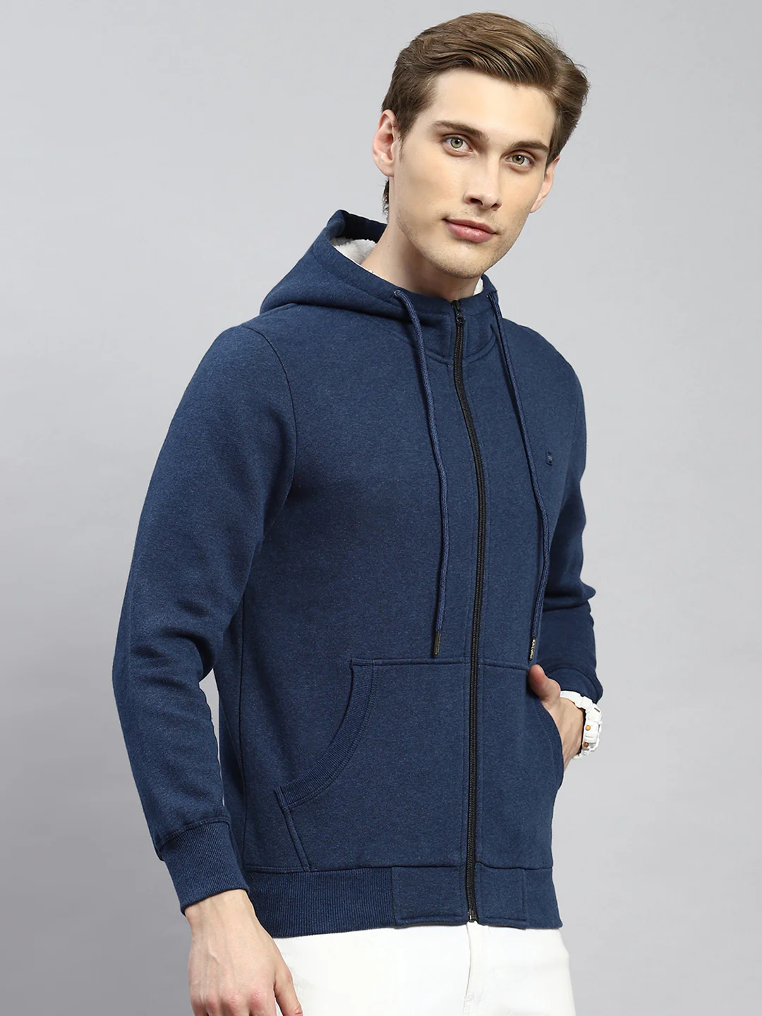 Men Denim Plain Sweatshirt - Image 3